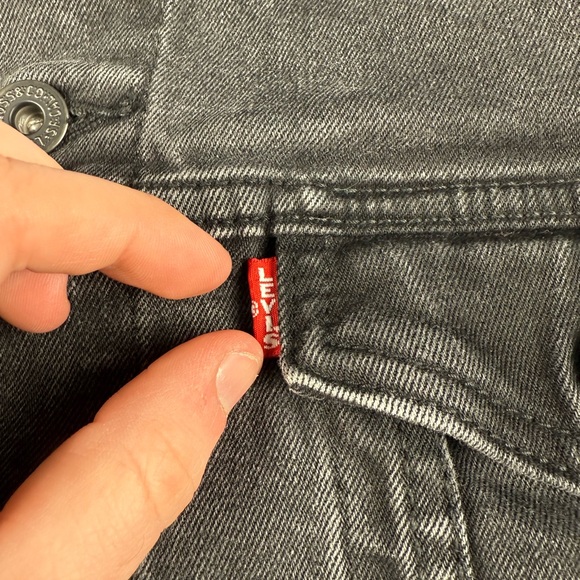 Y2K Levi's 72334 Trucker Jacket Mens Size Large Black Denim Jean 00s - Picture 5 of 11